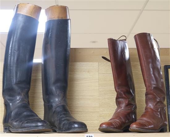 Two pairs of riding boots